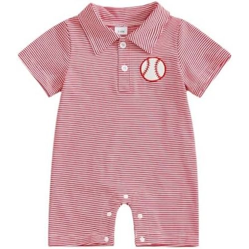 Ledy Champswiin Summer Baby Boy Clothes Short Sleeve Romper Embroidery Baseball Newborn Onesie Infant One Piece Outfit