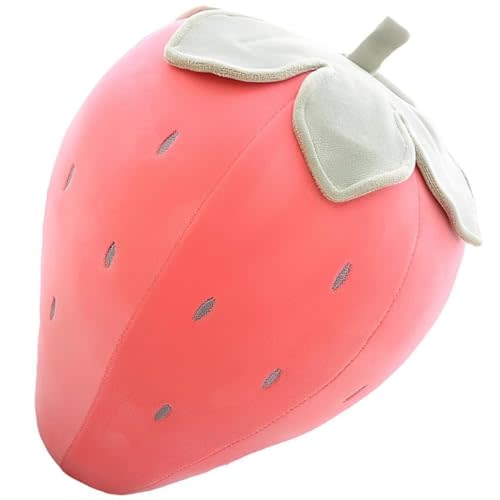 Cute Fruit Kids Pillow Stuffed Strawberry Plush Pillows Super Soft Girls Pillows Cushion Seat for Kids Toys (Pink,7.8"/20cm)