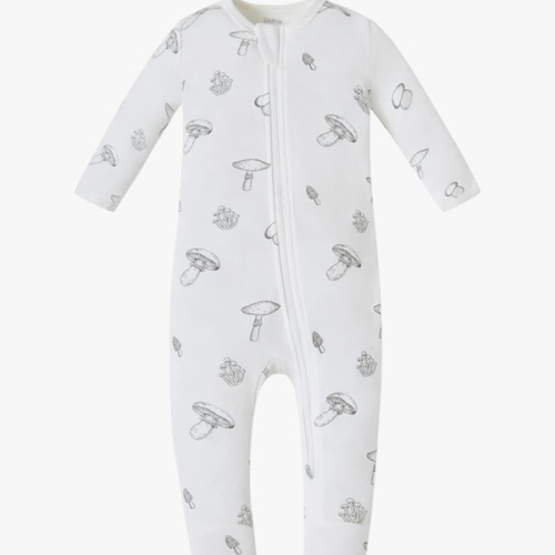 Owlivia Organic Cotton Baby Pajamas, Boys Girls Zip Front Sleep 'N Play Pjs, Footed Sleeper, Long Sleeve