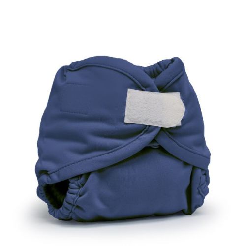 Kanga Care Rumparooz Double Leg Gusset Reusable Cloth Diaper Cover Newborn Aplix Nautical Blue 4-15lbs