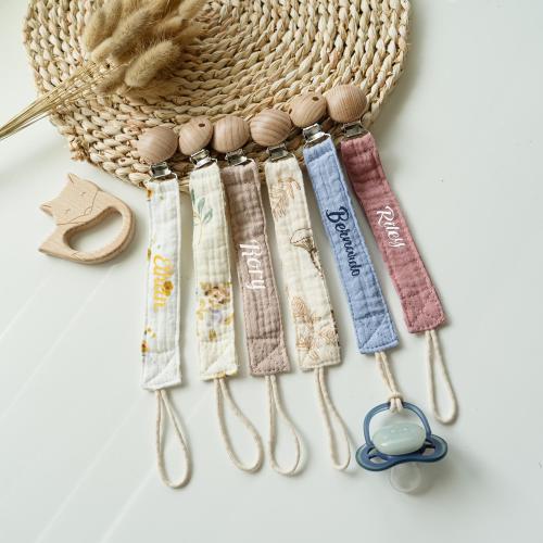 Embroidery Pacifier Clip, Custom name baby Clip, Embroidery baby gift, Cotton Pacifier Clip, Personalized baby gift
