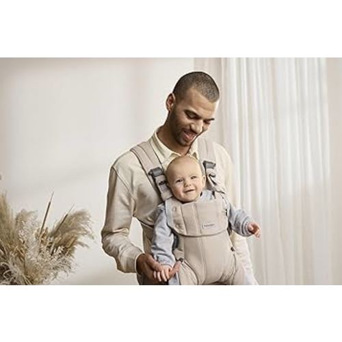 BabyBjörn Baby Carrier Harmony, Woven mélange, Light Beige | 3-in-1 Ergonomic Baby Carrier; Newborn, Facing-in, Outward-Facing, and Back Carrying Positions Supported (7-40 lbs), Newborn to Toddler