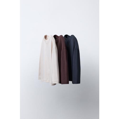 THREE-PACK OF BASIC T-SHIRTS - Burgundy | ZARA United States