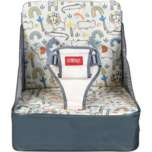 Nuby Easy Go Booster Seat | Beige Safari Print