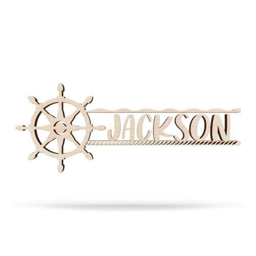 Nautical Theme Sign - Natural/Unstained, Timothy