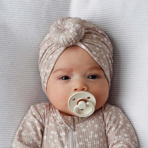 Taupe Floral Headwrap