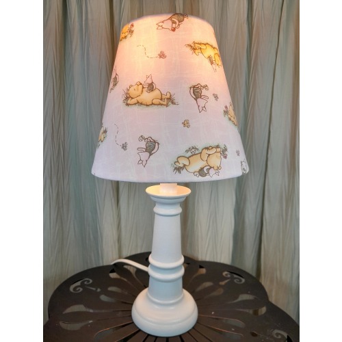 Vintage Winnie the Pooh Nursery / accent lamp, Pooh and Piglet vintage baby lamp, pink Pooh Nursery/ child lamp, baby girl gift / lamp