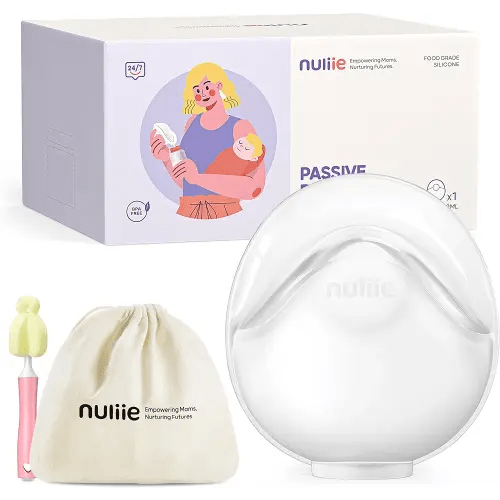 Nuliie 1 PCS Silicone Breast Milk Collectors for Breastfeeding Leak-Proof, 3oz/90ml Portable Milk Catcher, BPA-Free Soft Breast Shell, Wearable Manual Breast Pump for Newborns Essentials
