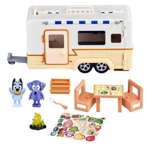 Bluey & Jean Luc's Caravan Adventures Playset