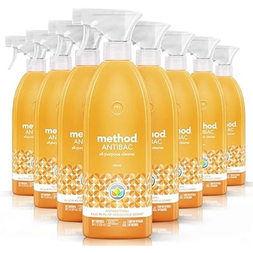 Method Antibacterial All-Purpose Cleaner Spray, Citron, Kills 99.9% of Household Germs, 28 Fl Oz (Pack of 8)