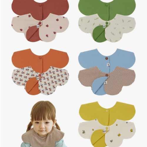 Konny Baby Bib 3/5/7-Pack Set, 360 ​​° Rotate, Soft and Absorbent Drooling for Toddler Boys Girls Baby Essentials