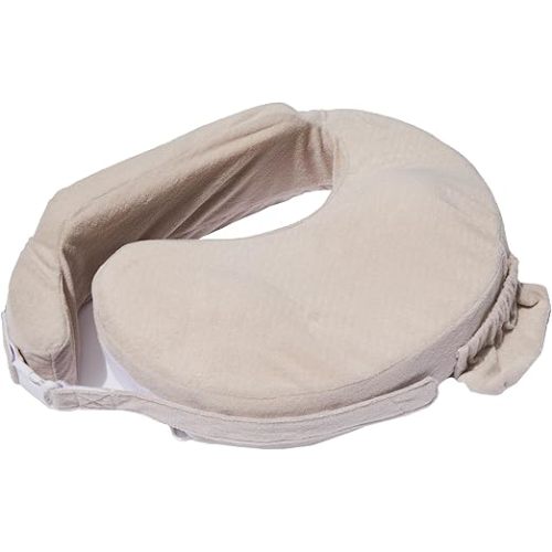 My Brest Friend Nursing Pillow - Deluxe - Enhanced Comfort w/Slipcover - Ergonomic Breastfeeding Pillow for Ultimate Support for Mom & Baby - Adjustable Pillow W/Handy Side Pocket, Soft Sand