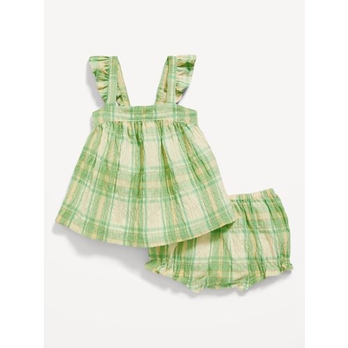 Sleeveless Plaid Top & Bloomer Shorts Set for Baby