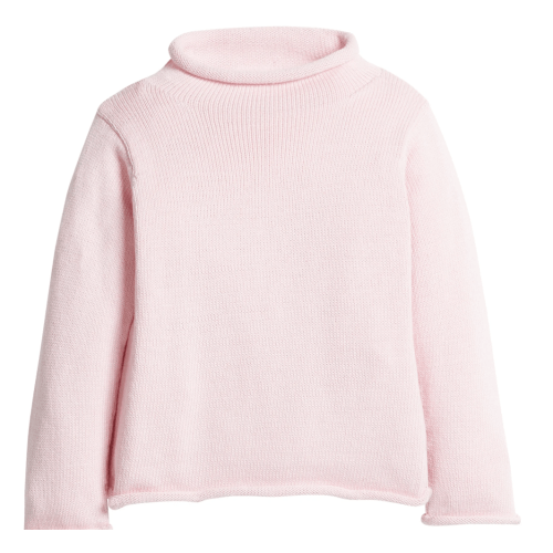 Roll Neck Sweater - Light Pink
