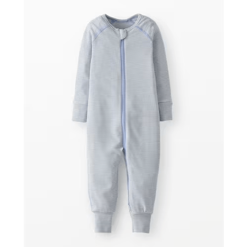 HannaSoft™ Stretch Sleeper | Storm Blue/Almond Oil, 3-6M
