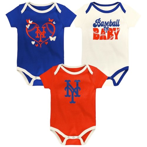 Infant New York Mets  Outerstuff Home Team 3-Pack Bodysuit Set