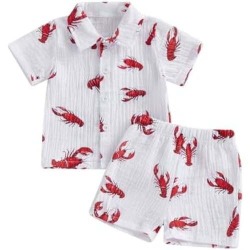 Toddler Baby Boy Baseball Outfit Summer Clothes Casual Short Sleeve Shirt & Shorts 2Pcs Set