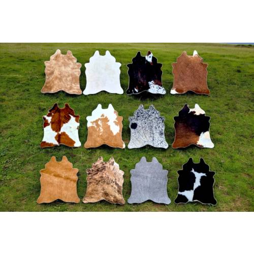 Genuine cowhide mini rugs / cowhide mats / cowhide table center piece / cowhide wall hanging