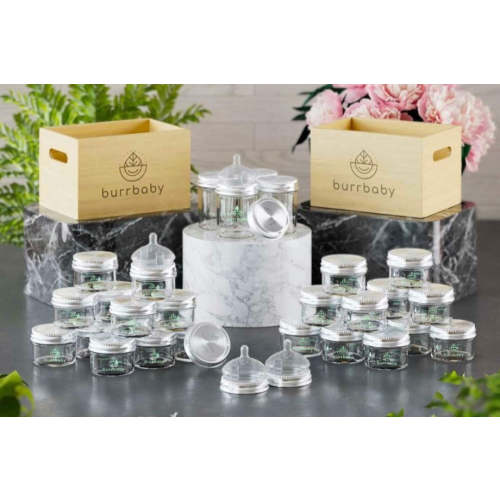 Burrbaby - Zero-Plastic Glass Breast Milk Storage and Bottles