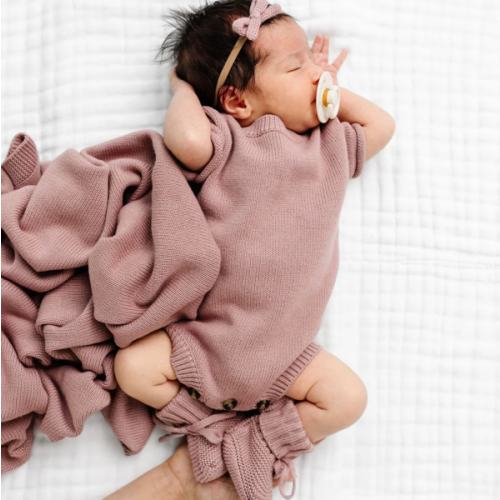 Knit Onesie - Mauve