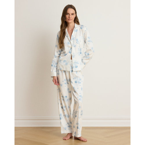 Floral Cotton-Blend Sateen Sleep Set
