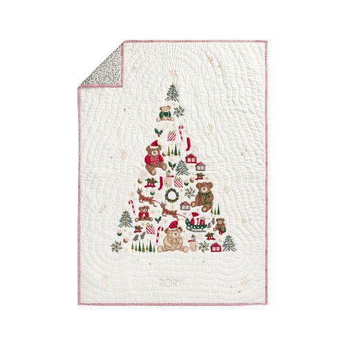 Teddy Bear Holiday Baby/Toddler Quilt ,36x50, Multi