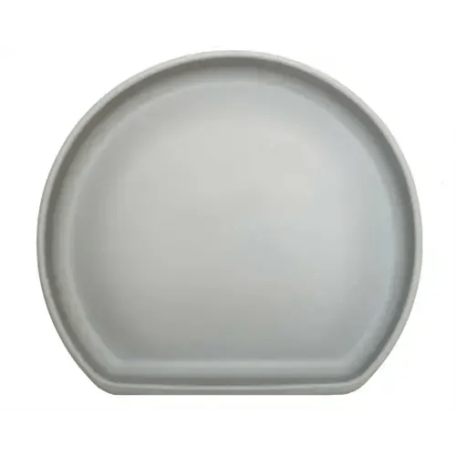 Silicone Divided Suction Plate with Cover – Undivided – Sand - otterlove by Platinum Pure | Premium Platinum Silicone Products for Babies & Toddlers