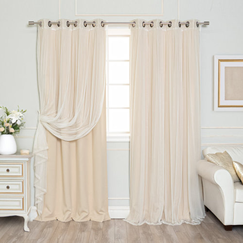 House of Hampton® Granados Solid Room Darkening Thermal Grommet Curtain Panels & Reviews | Wayfair
