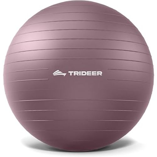 Trideer Exercise Ball Yoga Ball,Office Seating & Balance Ball Chair, Stability Ball for Pilates, Physical Therapy,Core Training & Balance Improvement & Stretching