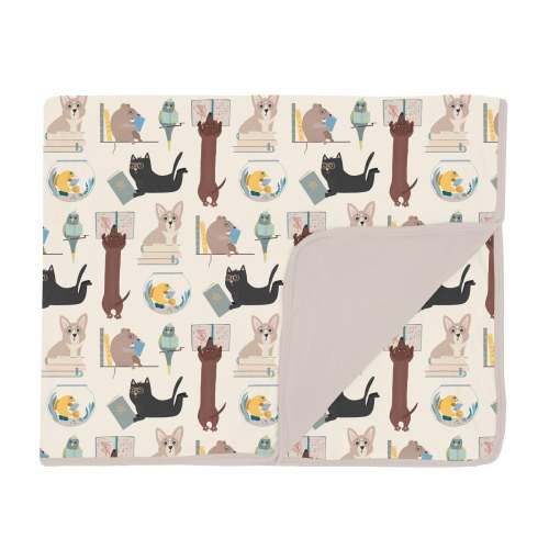 Print Toddler Blanket in Natural Books &amp; Pets