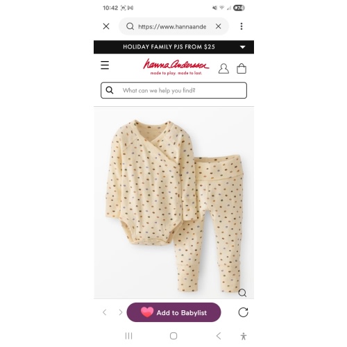 Baby Pointelle Crossover Bodysuit & Pants Set | Hanna Andersson