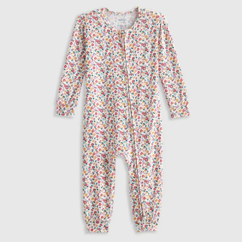 Bamboo One Piece Pajama - Baby in Ditsy Floral