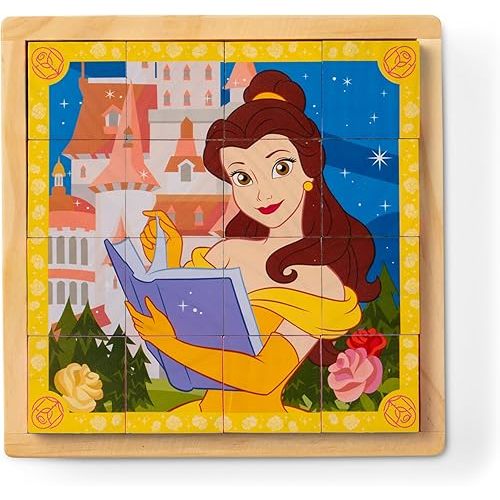 Melissa & Doug Disney Princess Wooden Toy Cube Puzzle Blocks for Boys and for Girls 3+ - FSC Certified