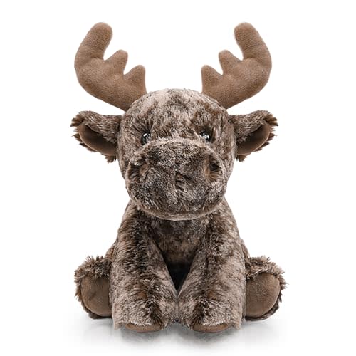 Deer Stuffed Animal Toy, Soft Huggable Deer Plush Toys for Kids, Cute Moose Animal Gift for Boys Girls and Toy for 1-3 Toddlers -8.5 Inch