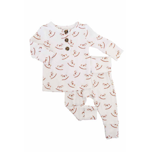 2pc Pointelle Button Top & Bottom | Rock-A-Bye