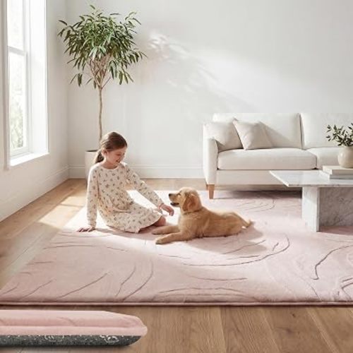 1.3" Thick Baby Play Mat 79x158 Plush Foam Mats for Baby (Pink)