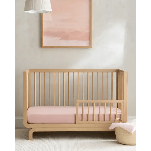 European Linen Fitted Crib Sheet in Dusty Mauve