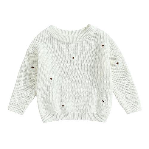 Autumn Winter Warm Outfits Baby Girl Cute Long Sleeve Knitted Sweater Pullover Top