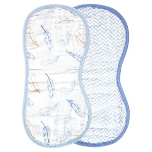 Hudson Baby 2Pk Muslin Bib And Burp Cloth