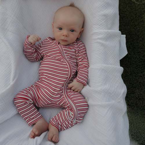 Bamboo Zip Pajamas | Heritage Stripe