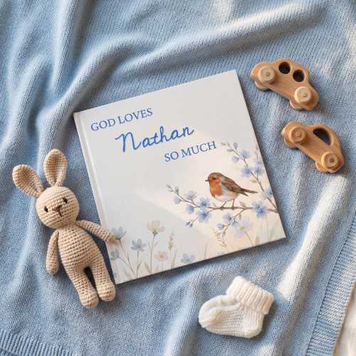 Personalized Christian Baby Book with Name, Bible Storybook, Baptism Gift, Christening Keepsake, Custom Bedtime Book