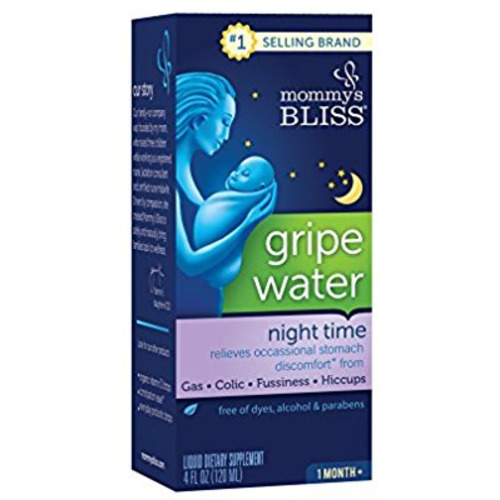 Mommy's Bliss Night Time Gripe Water for Baby's Tummy Trouble - Relieves Occasional Infant Stomach Discomfort from Gas, Colic, Fussiness, Hiccups - 4 Fl Oz - 4 fl. oz.