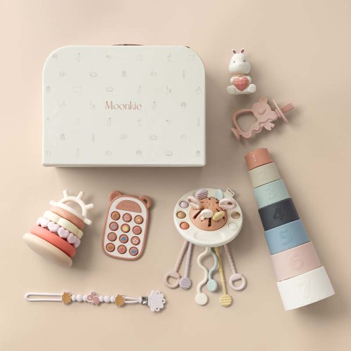 Baby Sensory Toys Gift Set - Blush | Montessori-Inspired | Moonkie
