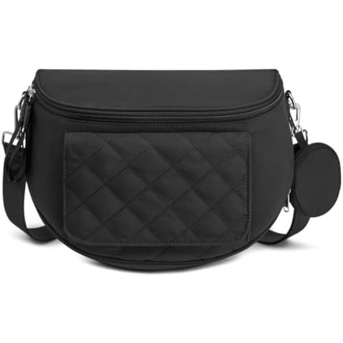 G4Free Small Diaper Bag with Portable Changing Pad Nylon Crossbody Purse Bum Bags with Wipe Pocket Women