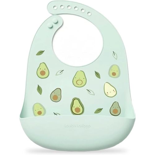Loulou Lollipop Soft, Waterproof Silicone Feeding Bib for Babies and Toddlers