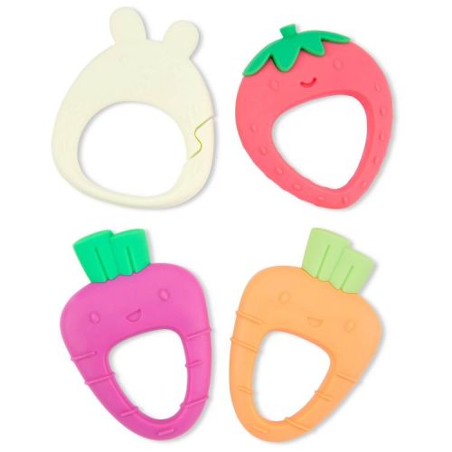 Skip Hop Farmstand Teethe & Play Silicone Baby Teething Ring Toy, 3m+