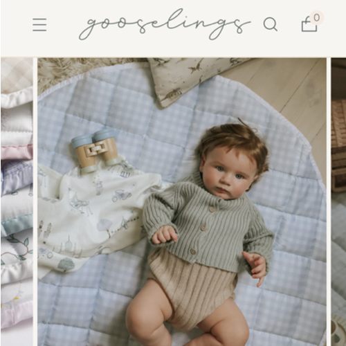 Picnic Gingham Play Mat - Blue