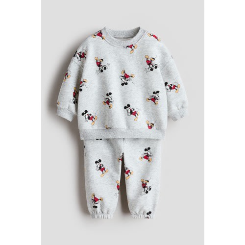 2-piece Printed Sweatshirt And Joggers Set