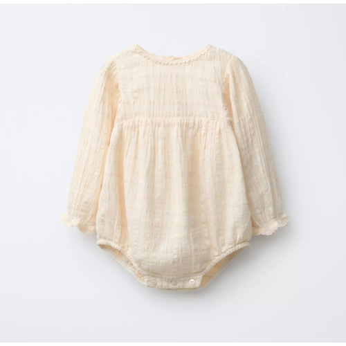 TEXTURED ROMPER - Ecru | ZARA United States