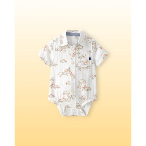 Baby Boy Disney© Winnie the Pooh Button-Down Bodysuit - White - OshKosh B'gosh | Carter's